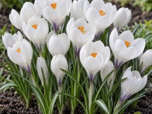 Jeanne d’Arc Crocus Bulbs – Premium 8/9 Spring Flowering Bulbs