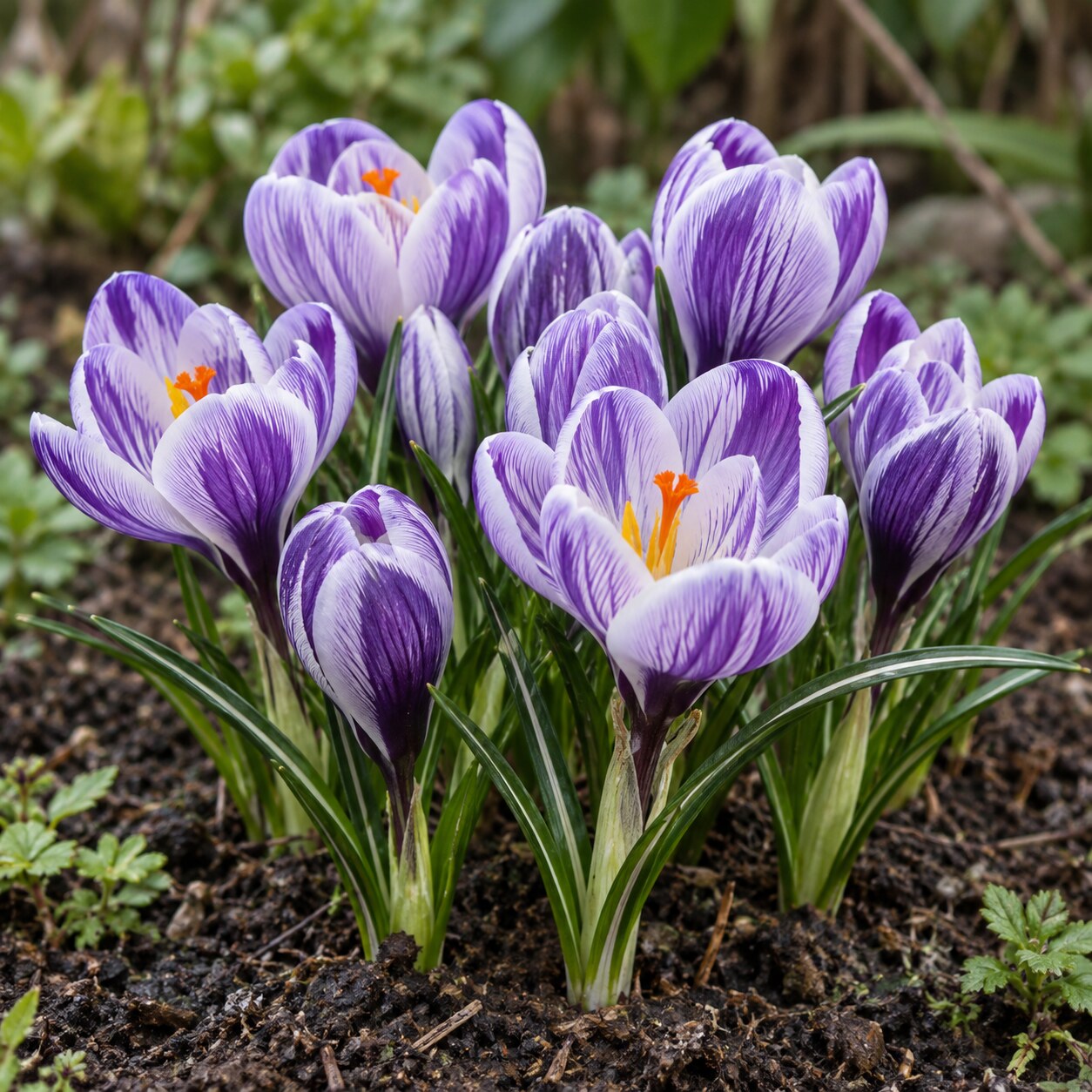 King of the Striped Crocus Bulbs – Premium 8/9 Spring Flowering Bulbs